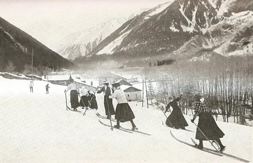 L'épreuve de ski de fond des dames de 1908 L'épreuve de ski de fond des dames de 1908